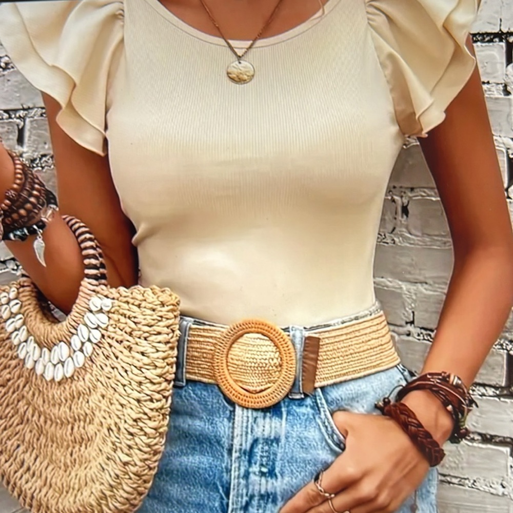 ❣️5 items $25 last 1 
Elegant puffed ruffled short sleeve 🥰 - Picture 5 of 6